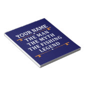 Der Mann, der Mythos, die Legende des Fischens per Notizblock (angewinkelt)