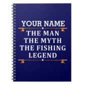 Der Mann, der Mythos, die Legende des Fischens per Notizblock (Vorderseite)
