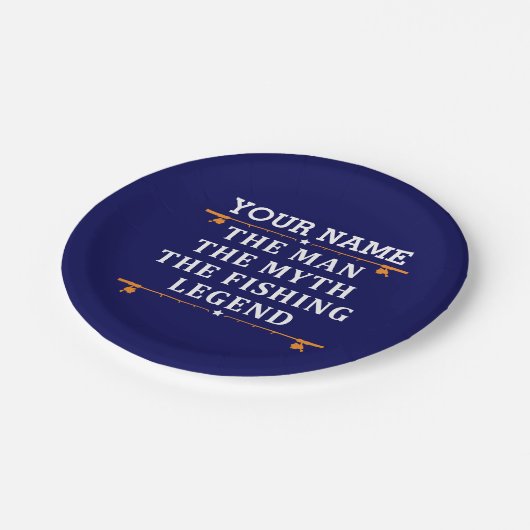 Der Mann, der Mythos, die Legende des Fischens per Pappteller (Schrägansicht)