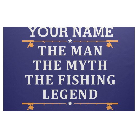 Der Mann, der Mythos, die Legende des Fischens per Stoff (Yard (91,4 cm))