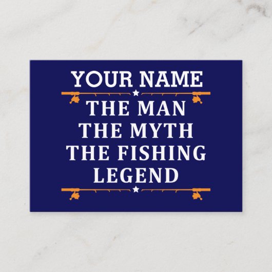 Der Mann, der Mythos, die Legende des Fischens per Treuekarte (Vorderseite)