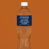 Der Mann, der Mythos, die Legende des Fischens per Wasserflaschenetikett