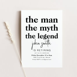 Der Mann, der Mythos, die Legende, ermuntert Einladung