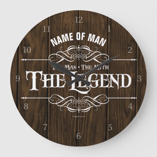 Der Mann, der Mythos, die Legende große Uhr (Vorderseite)