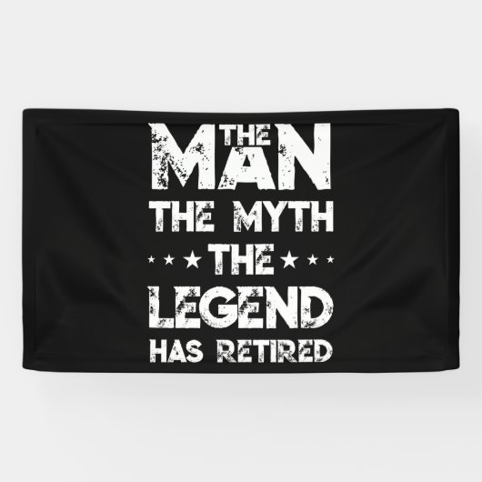 Der Mann, der Mythos, die Legende, hat das Ruhesta Banner (Horizontal)