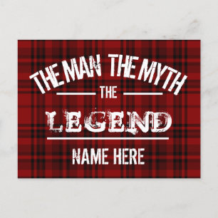 DER MANN DER MYTHOS DIE LEGENDE INDIVIDUELLES KARO POSTKARTE