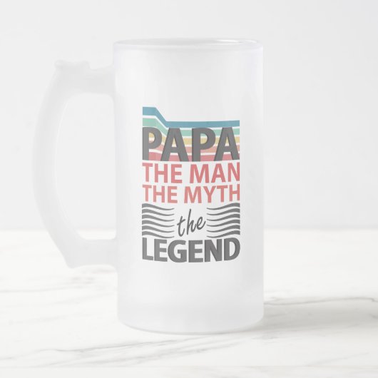 Der Mann, der Mythos, die Legende Mattglas Bierglas (Links)