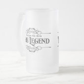 Der Mann, der Mythos, die Legende Mattglas Bierglas (Vorderseite Links)