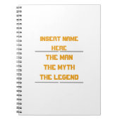 Der Mann, der Mythos, die Legende Notizblock (Vorderseite)