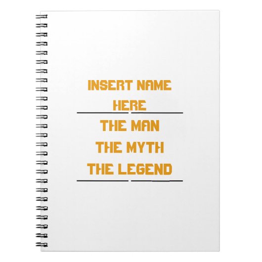 Der Mann, der Mythos, die Legende Notizblock (Vorderseite)