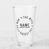 Der Mann, der Mythos, die Legende personalisiert Glas (Vorderseite)