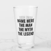 Der Mann, der Mythos, die Legende personalisiert Glas (Rückseite)
