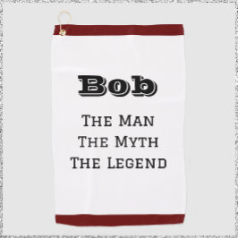 Der Mann, der Mythos, die Legende Personalisiert Golfhandtuch