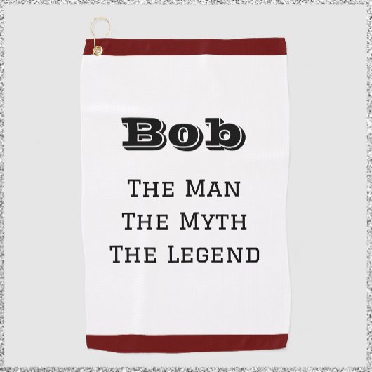 Der Mann, der Mythos, die Legende Personalisiert Golfhandtuch