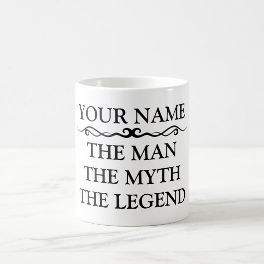 Der Mann, der Mythos, die Legende, Personalisiert Kaffeetasse (Mittel)