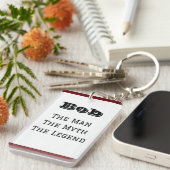 Der Mann, der Mythos, die Legende Personalisiert Schlüsselanhänger (Vorderseite rechts)