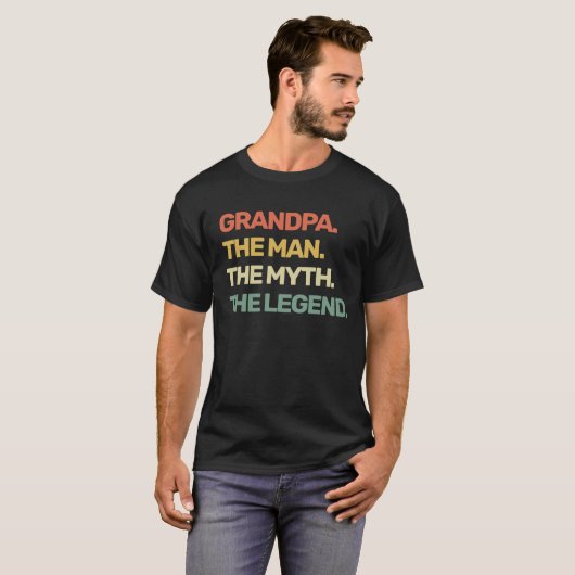 Der Mann der Mythos die Legende Personalisiert T-Shirt (Vorne ganz)