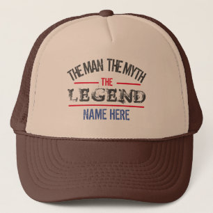 DER MANN DER MYTHOS DIE LEGENDE PERSONALISIERT TRUCKERKAPPE