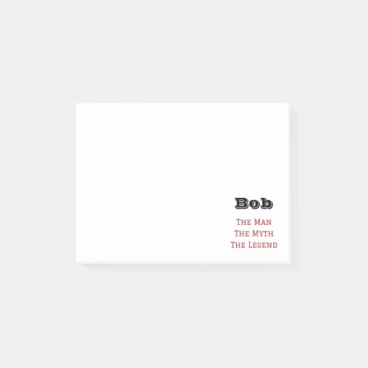 Der Mann, der Mythos, die Legende Post-it Klebezettel (Vorderseite)