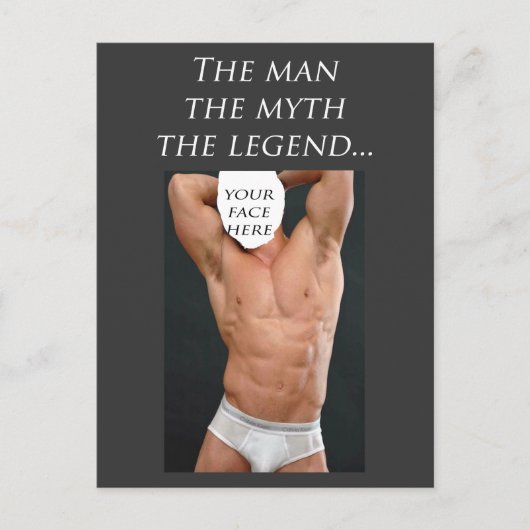 Der Mann, der Mythos, die Legende Postkarte (Vorderseite)