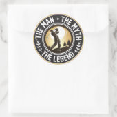 Der Mann, der Mythos, die Legende Runder Aufkleber (Tasche)