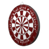 "Der Mann, der Mythos, die Legende" Sein Name Dark Dartscheibe (Vorderseite rechts)