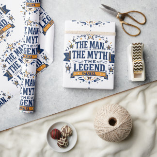 Der Mann, der Mythos, die Legende | Tag des benutz Geschenkpapier