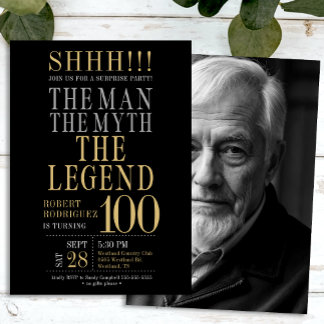 Der Mann Der Mythos Die Legende Überraschung 100. Einladung