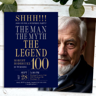 Der Mann Der Mythos Die Legende Überraschung 100. Einladung
