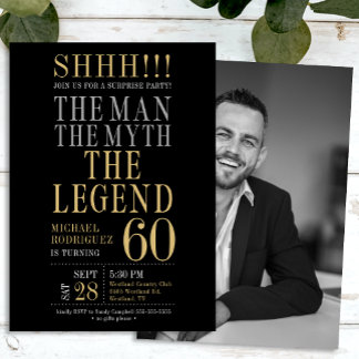Der Mann Der Mythos Die Legende Überraschung 60. G Einladung