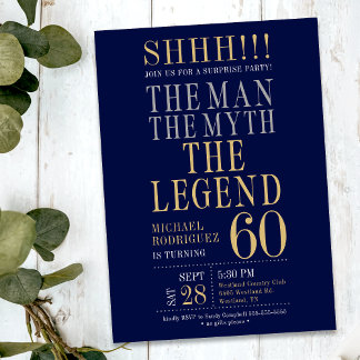 Der Mann Der Mythos Die Legende Überraschung 60. G Einladung