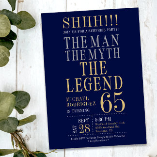 Der Mann Der Mythos Die Legende Überraschung 65. G Einladung