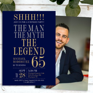 Der Mann Der Mythos Die Legende Überraschung 65. G Einladung