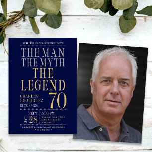 Der Mann der Mythos die Legende Überraschung 70. G Einladung