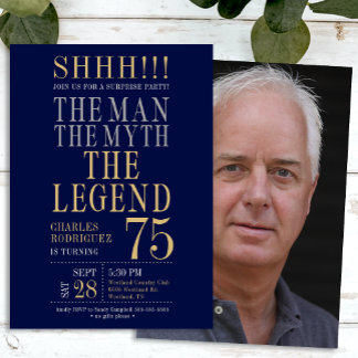 Der Mann Der Mythos Die Legende Überraschung 75. G Einladung
