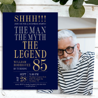 Der Mann Der Mythos Die Legende Überraschung 85. G Einladung
