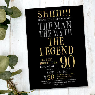 Der Mann Der Mythos Die Legende Überraschung 90. G Einladung