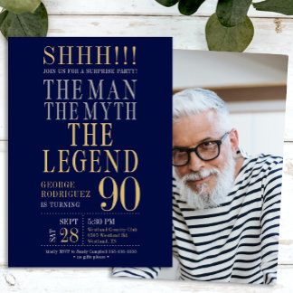 Der Mann Der Mythos Die Legende Überraschung 90. G Einladung