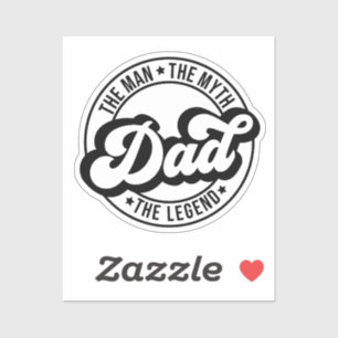 Der Mann, der Mythos, die Legende, Vater, Vater, P Aufkleber
