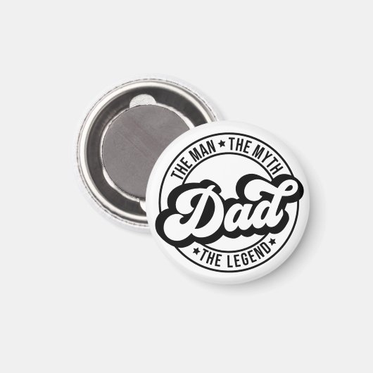 Der Mann, der Mythos, die Legende, Vater, Vater, P Magnet (Vorderseite/Rückseite)