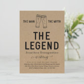 Der Mann, der Mythos, die sonnige Rente der Legend Einladung (Stehend Vorderseite)