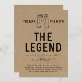 Der Mann, der Mythos, die sonnige Rente der Legend Einladung (Vorne/Hinten)