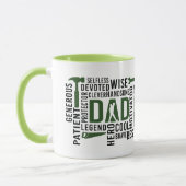 Der Mann der Mythos Papa Die legendäre grüne Foto  Tasse (Links)