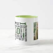 Der Mann der Mythos Papa Die legendäre grüne Foto  Tasse (Zentrum)