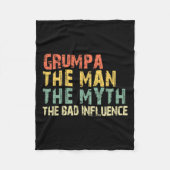 Der Mann, der Mythos schlecht Einfluss lustigen Vi Fleecedecke (Vorderseite)