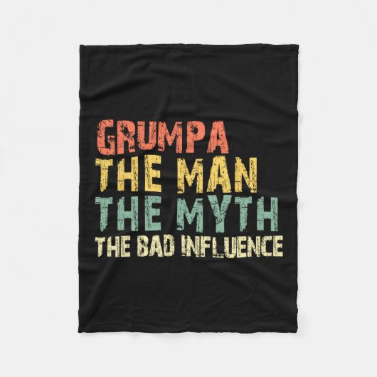 Der Mann, der Mythos schlecht Einfluss lustigen Vi Fleecedecke (Vorderseite)