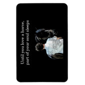 Der Mann, der Pferde hält, dunkles, flexibles Foto Magnet (Vertikal)