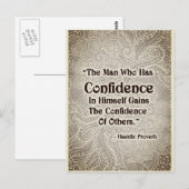 Der Mann, der - positive Zitate hat Postkarte (Vorne/Hinten)