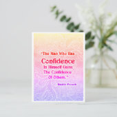 Der Mann, der - positive Zitate hat Postkarte (Stehend Vorderseite)