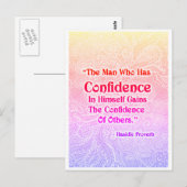 Der Mann, der - positive Zitate hat Postkarte (Vorne/Hinten)